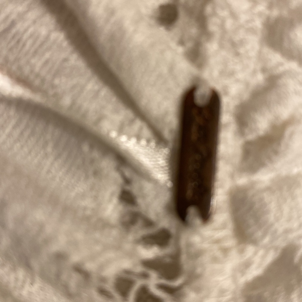 Free Peoplele White Stretchy Top XL - Picture 7 of 9